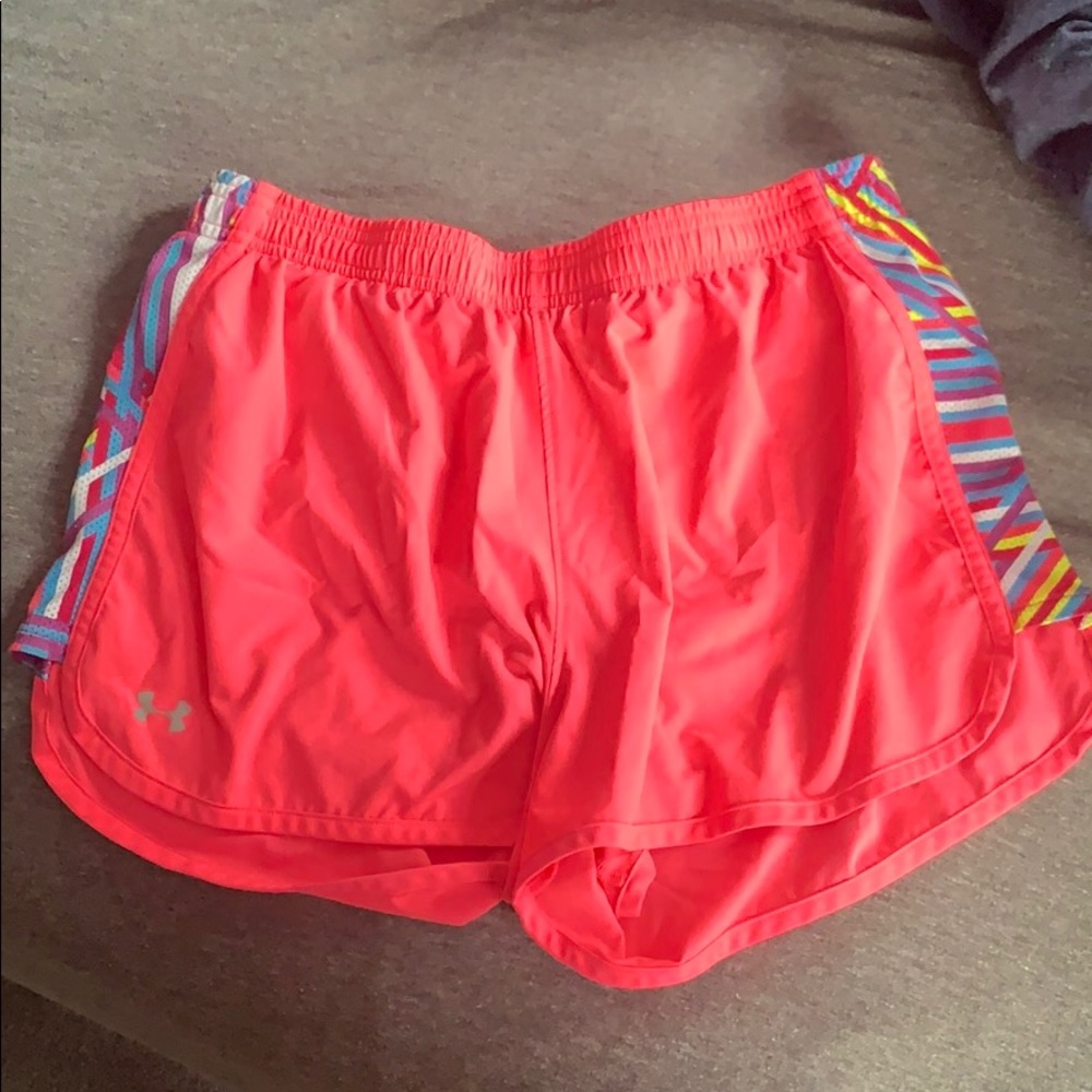 Under armor neon pink shorts
